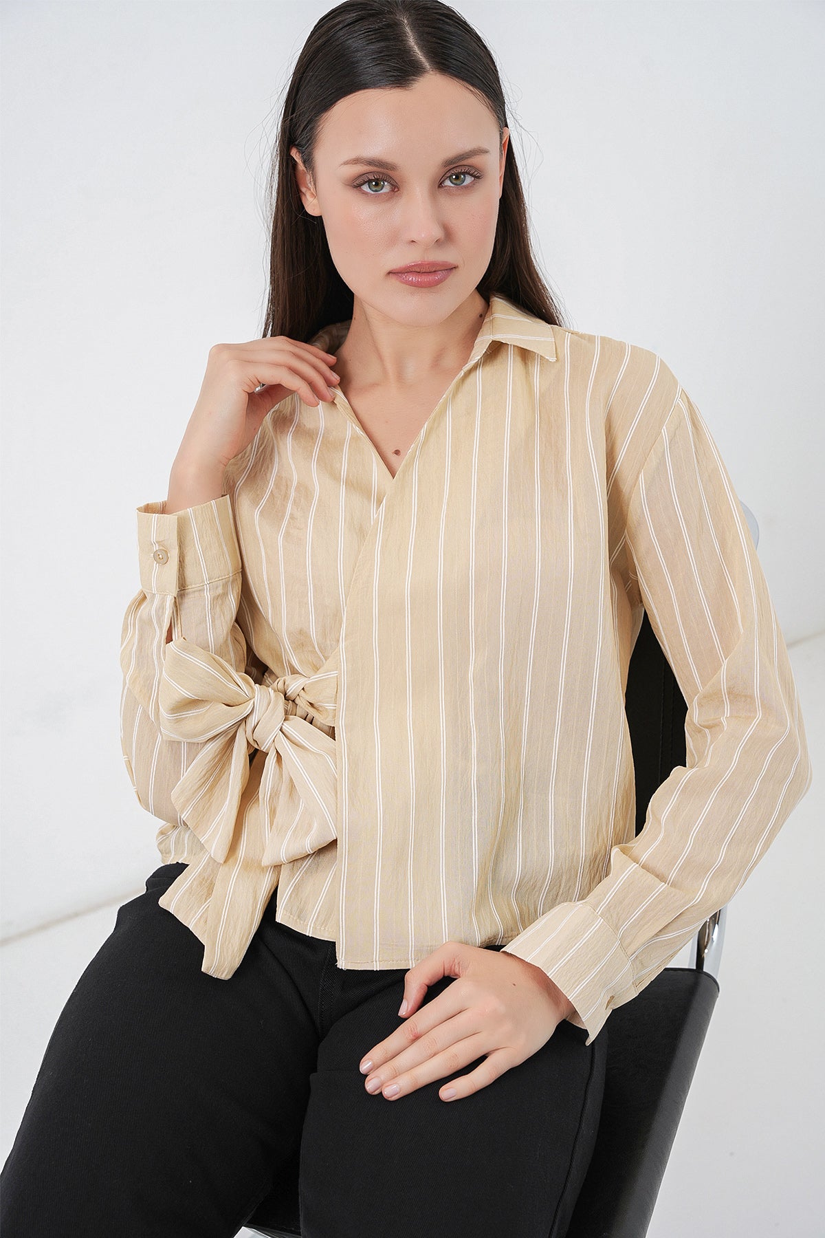Beige Women Shirt