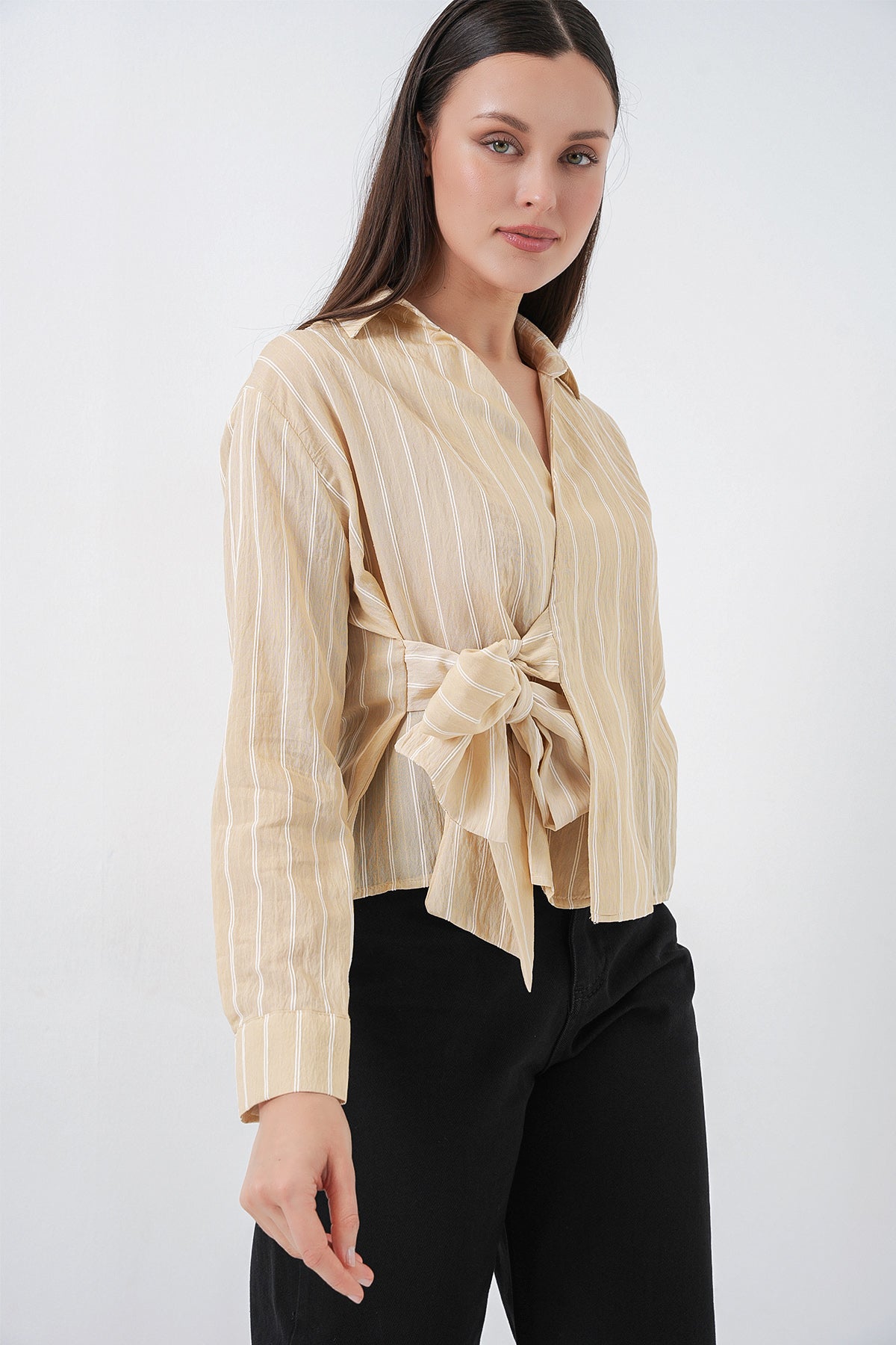 Beige Women Shirt