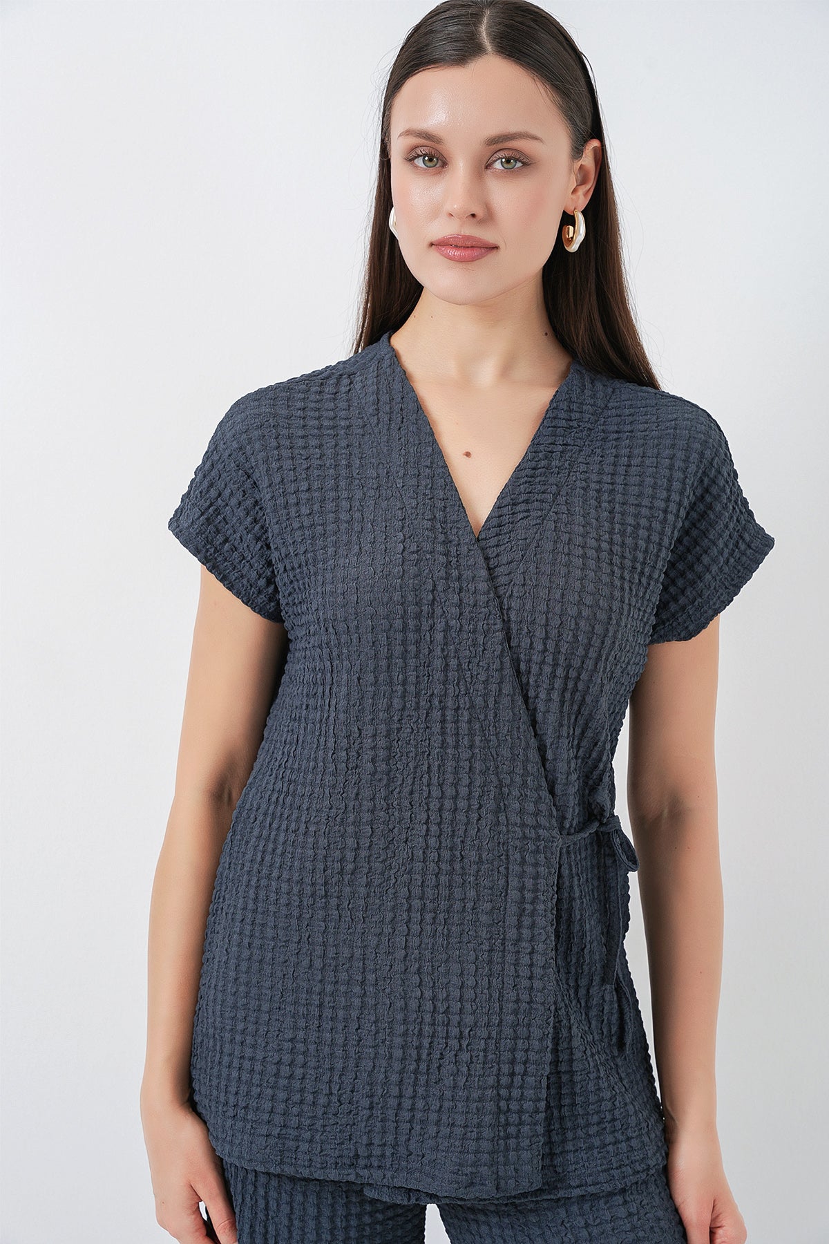 Anthracite Women Top and Bottom Set