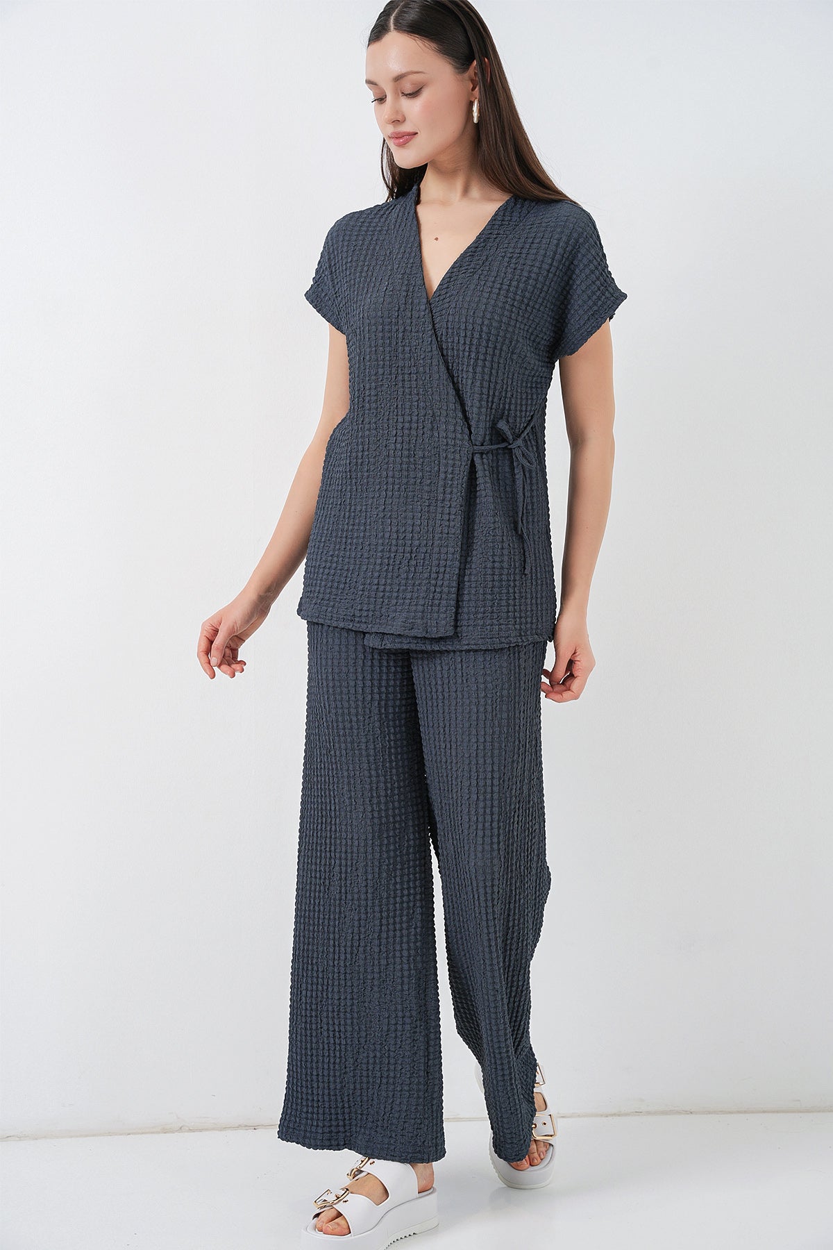 Anthracite Women Top and Bottom Set