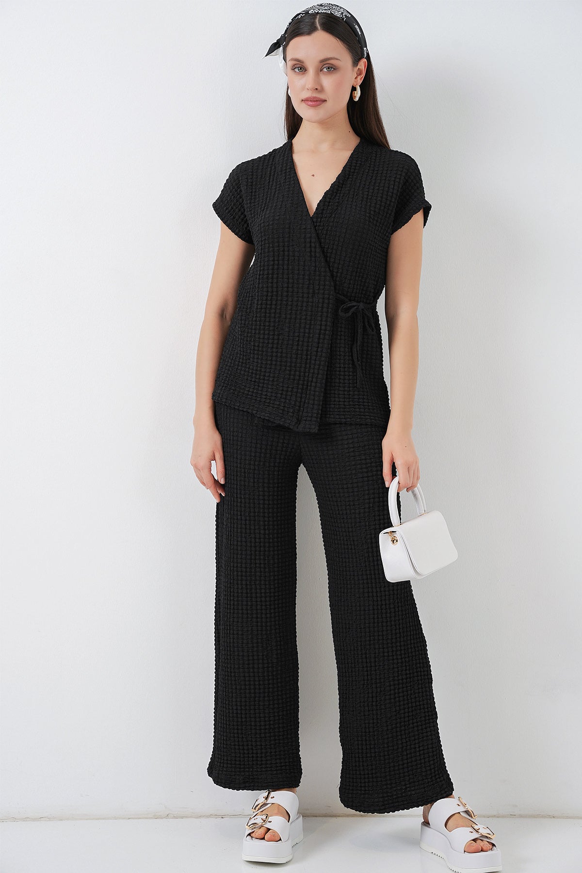 Black Women Top and Bottom Set