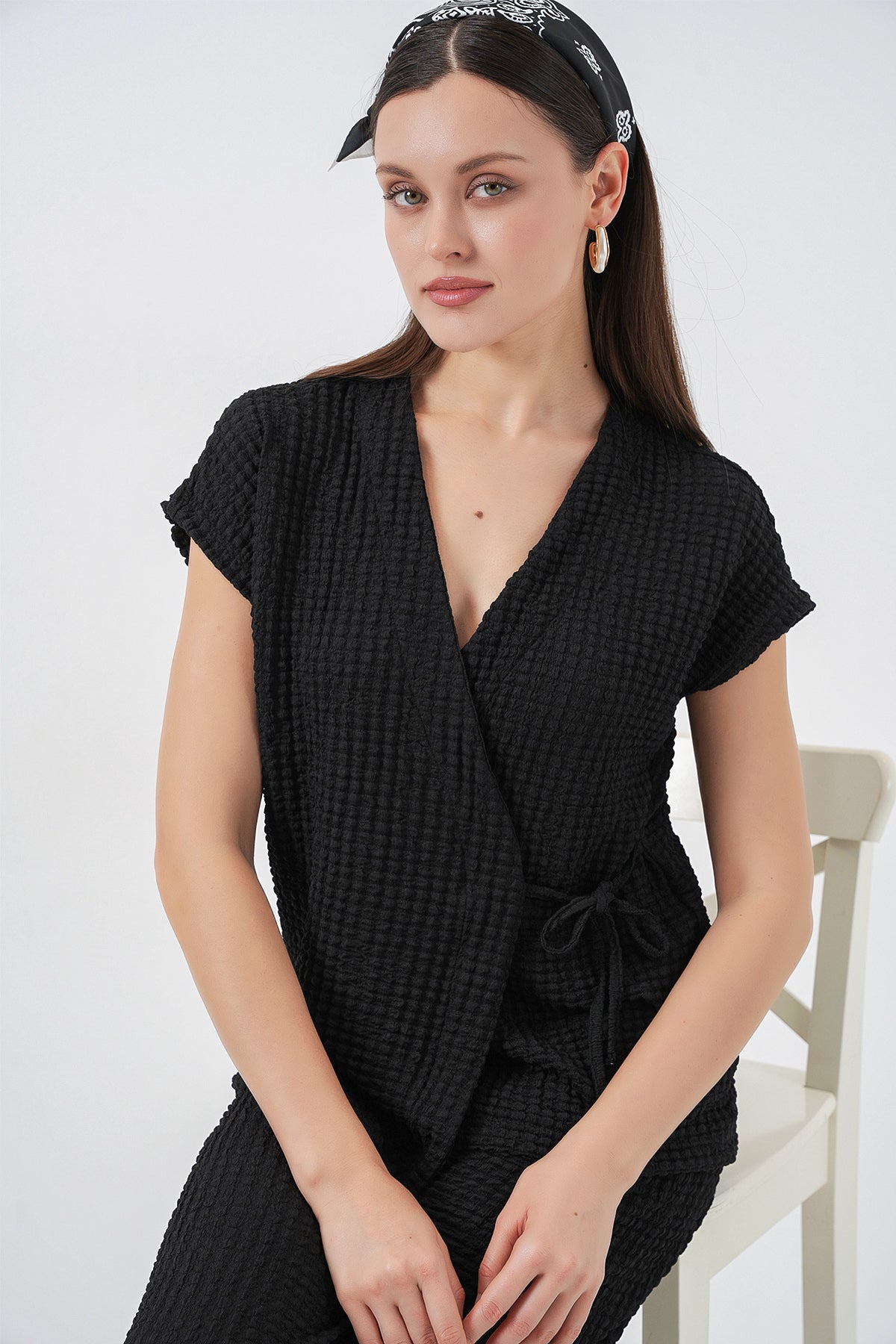 Black Women Top and Bottom Set