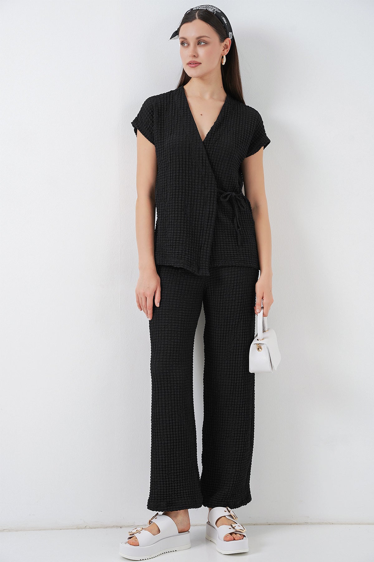 Black Women Top and Bottom Set