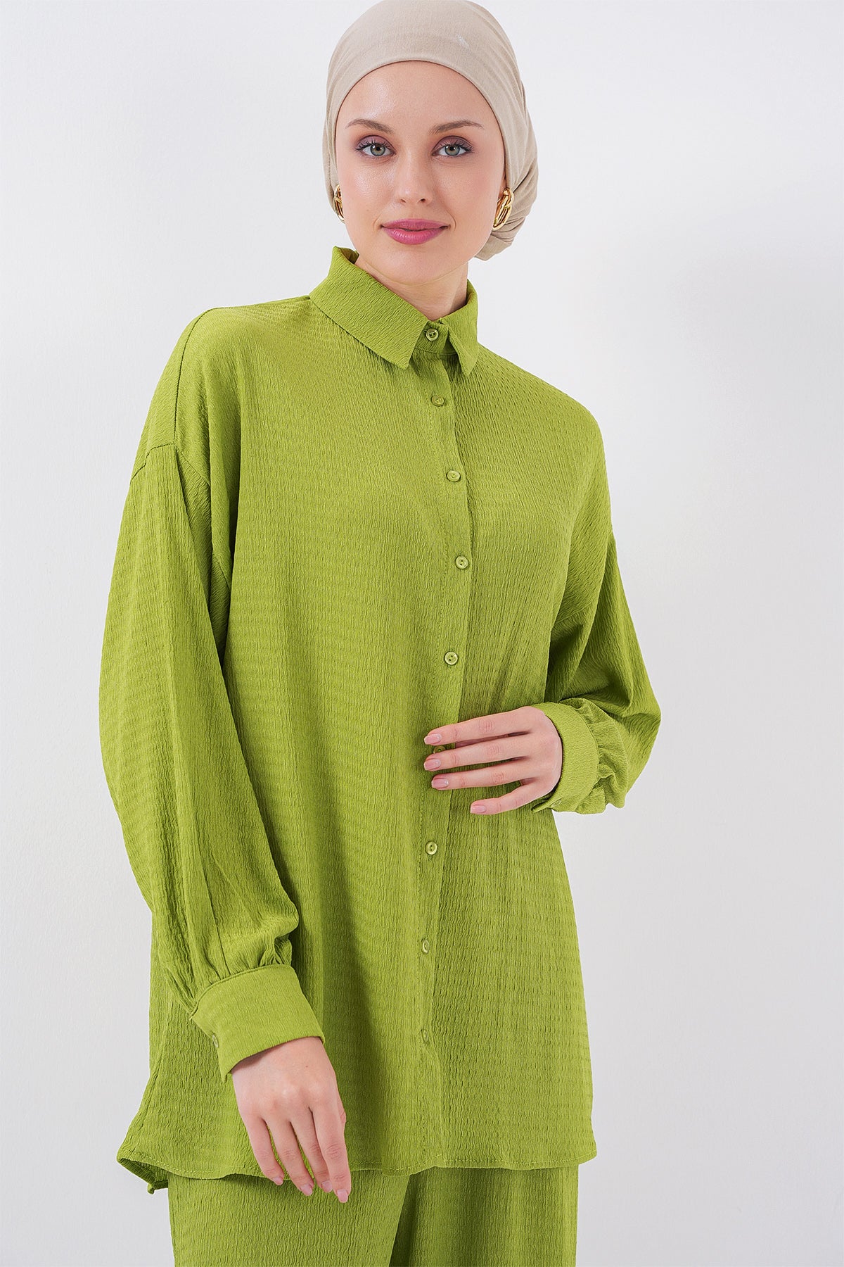 Green Women Top and Bottom Set