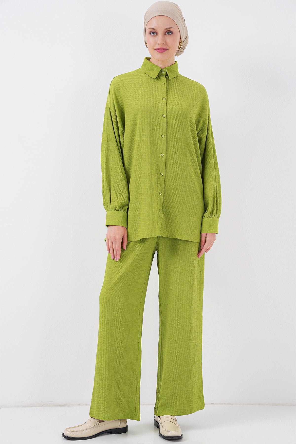 Green Women Top and Bottom Set