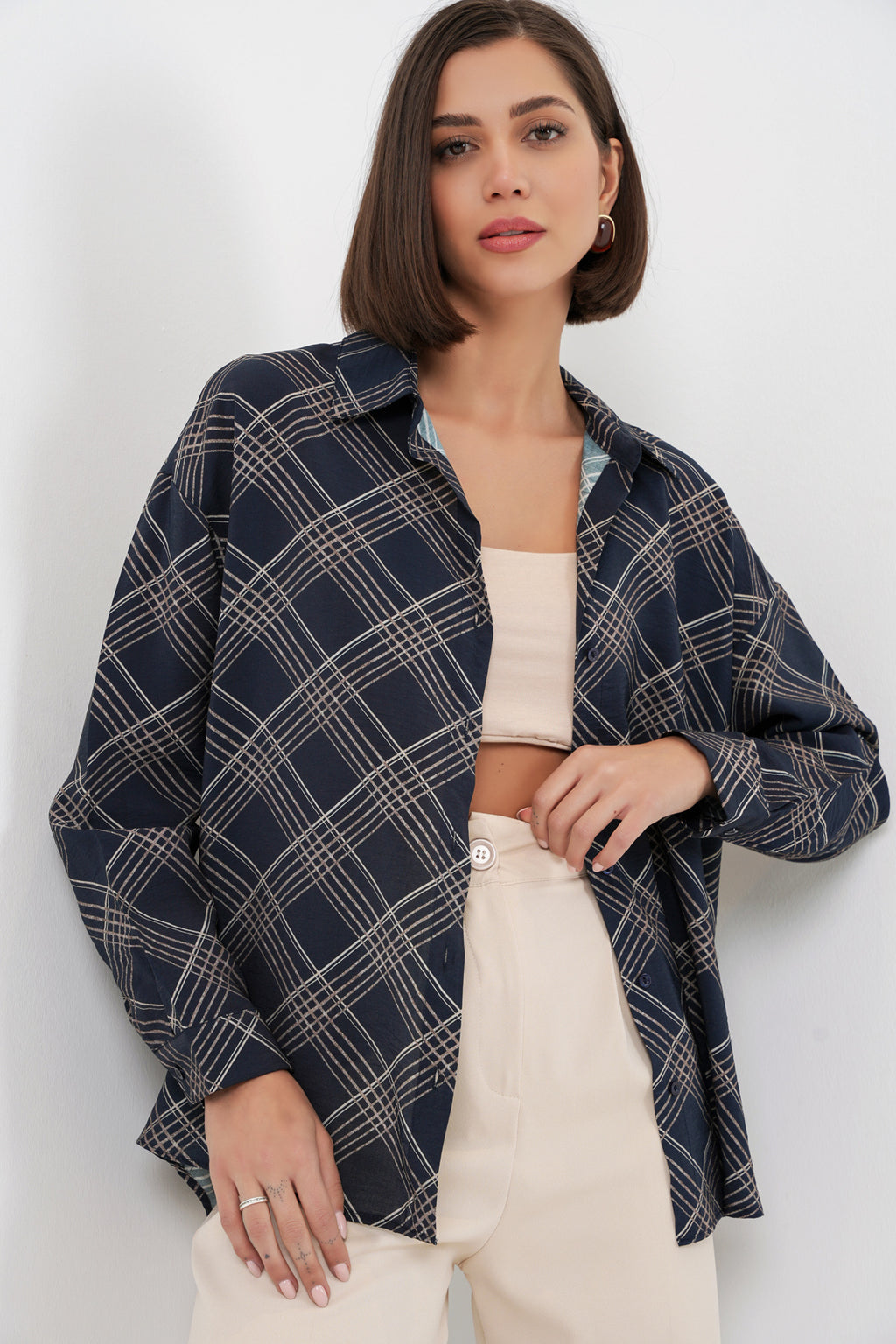 Navy Blue Women Shirt