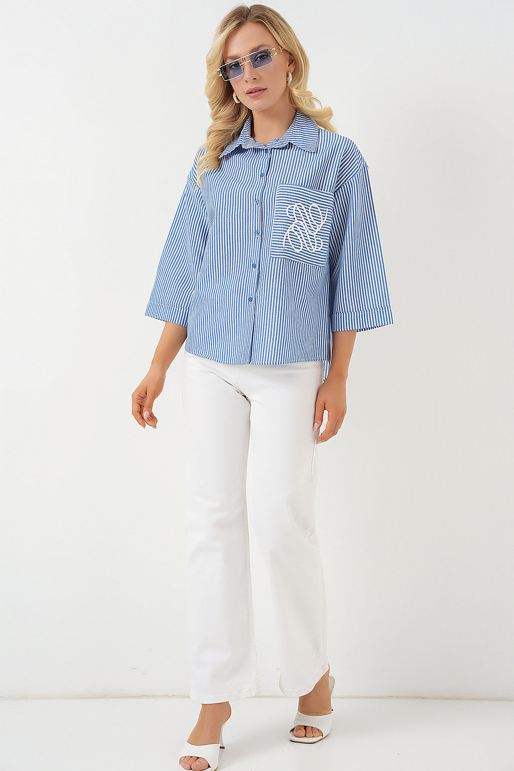 Navy Blue Women Shirt