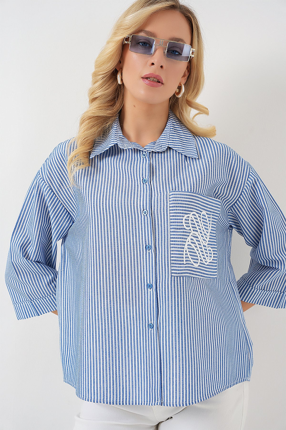 Navy Blue Women Shirt