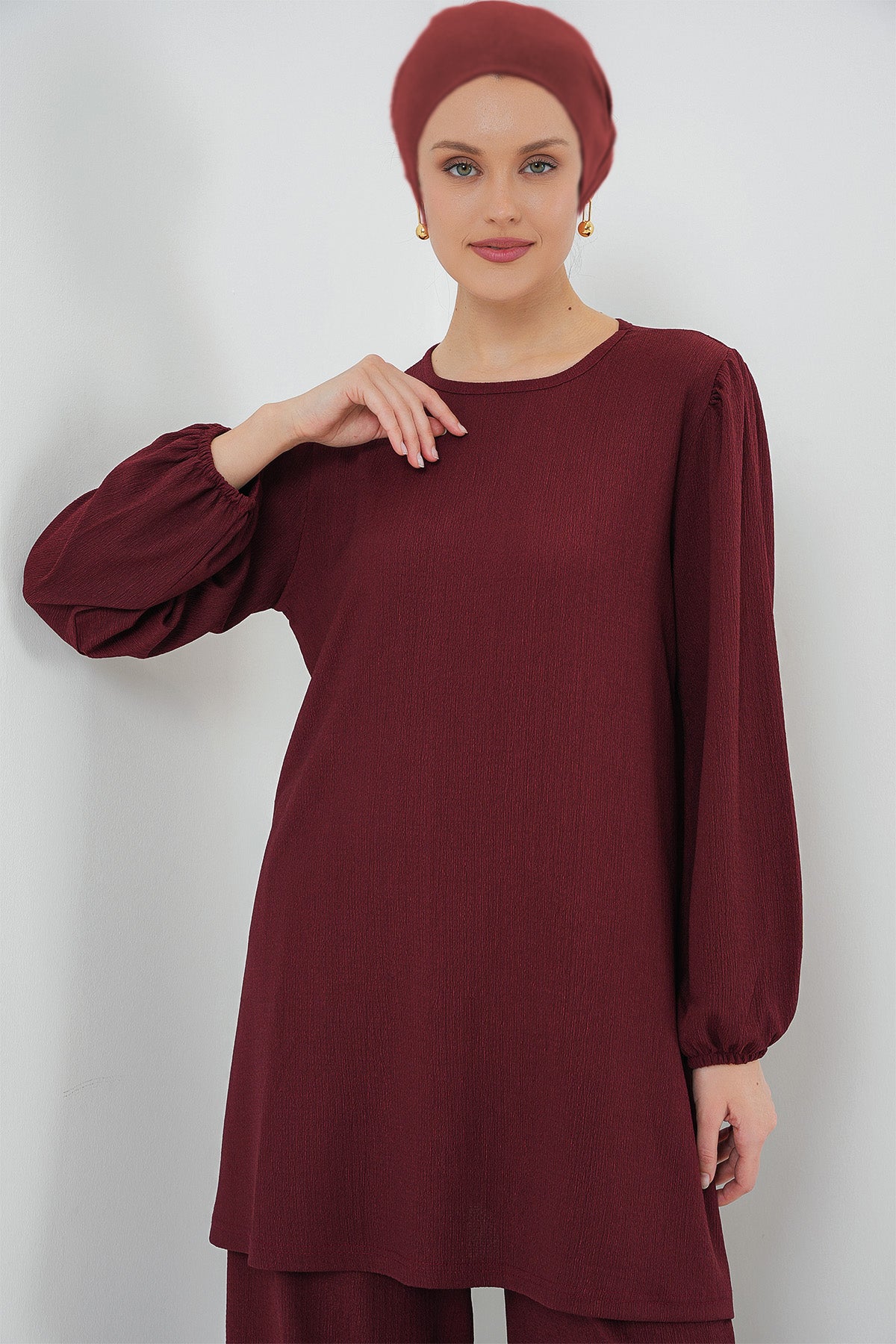 Burgundy Women Top and Bottom Set