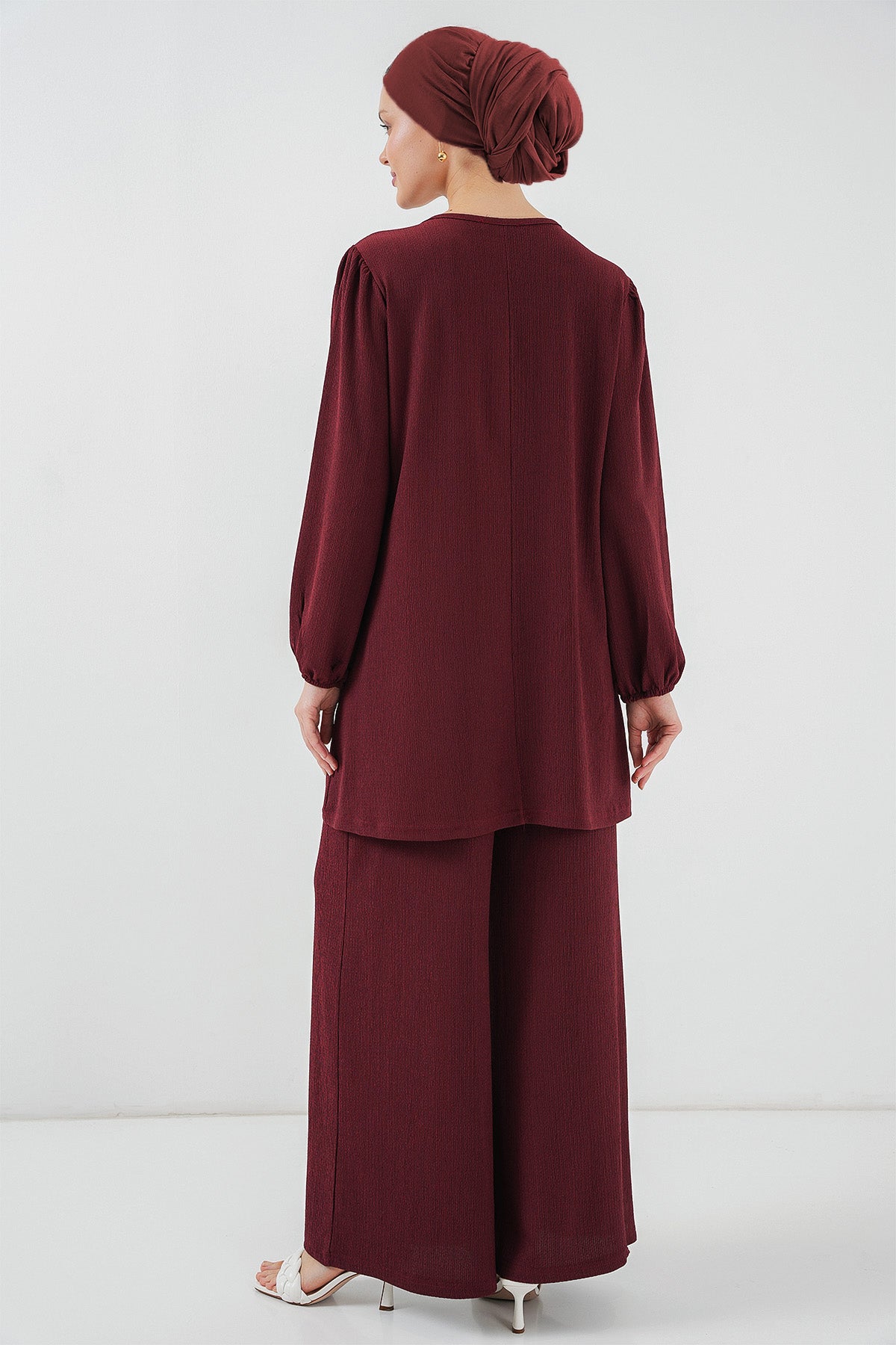 Burgundy Women Top and Bottom Set