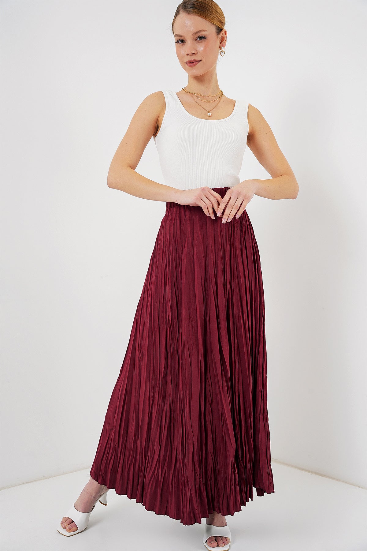 Burgundy Women Skirt
