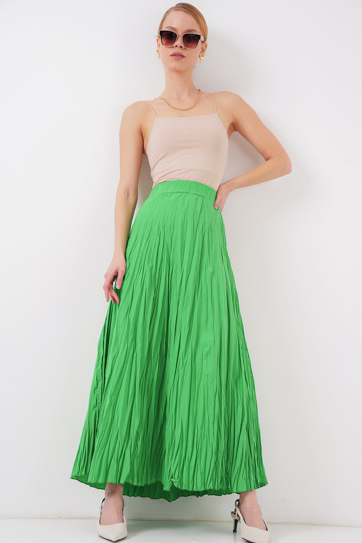 Green Women Skirt