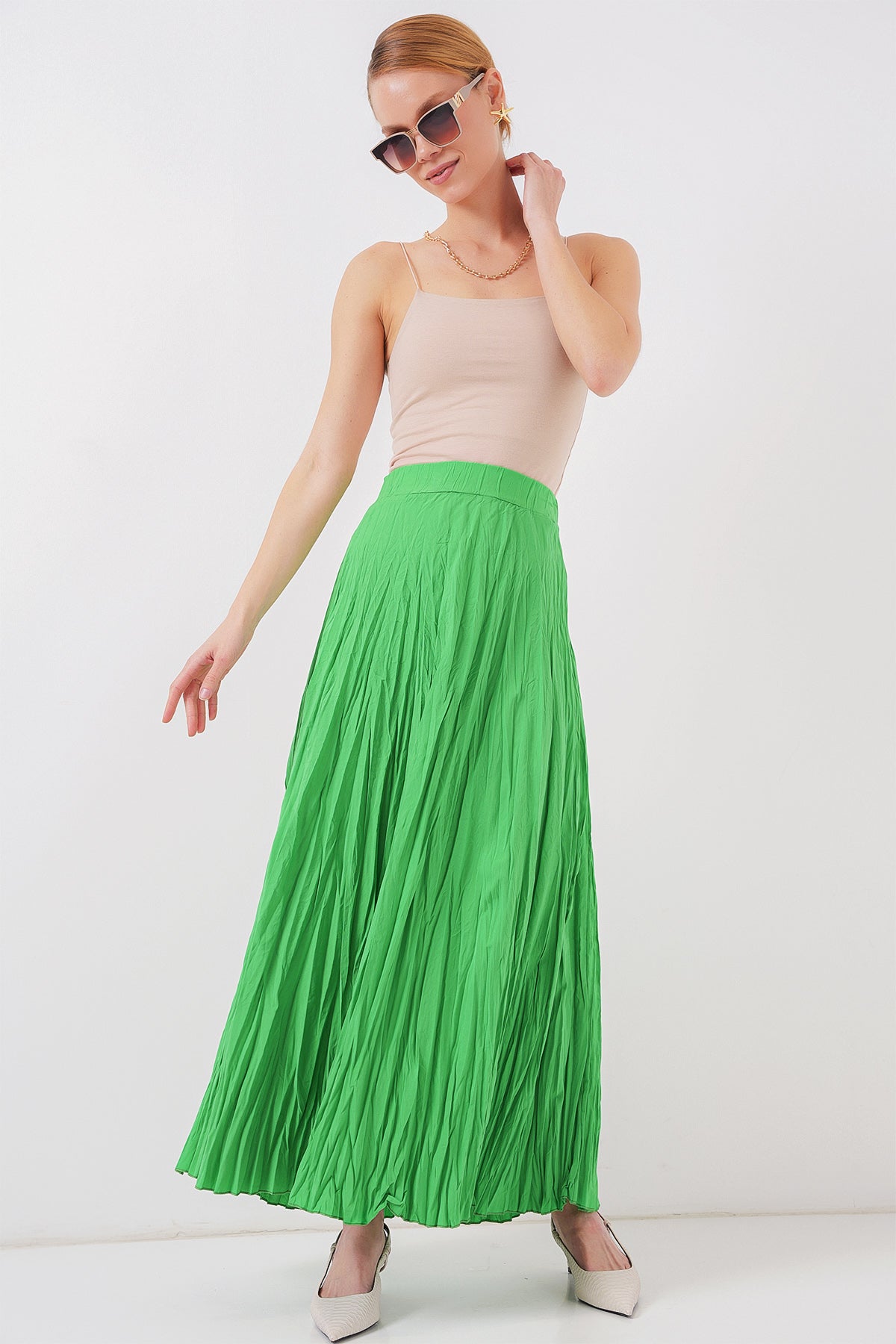 Green Women Skirt