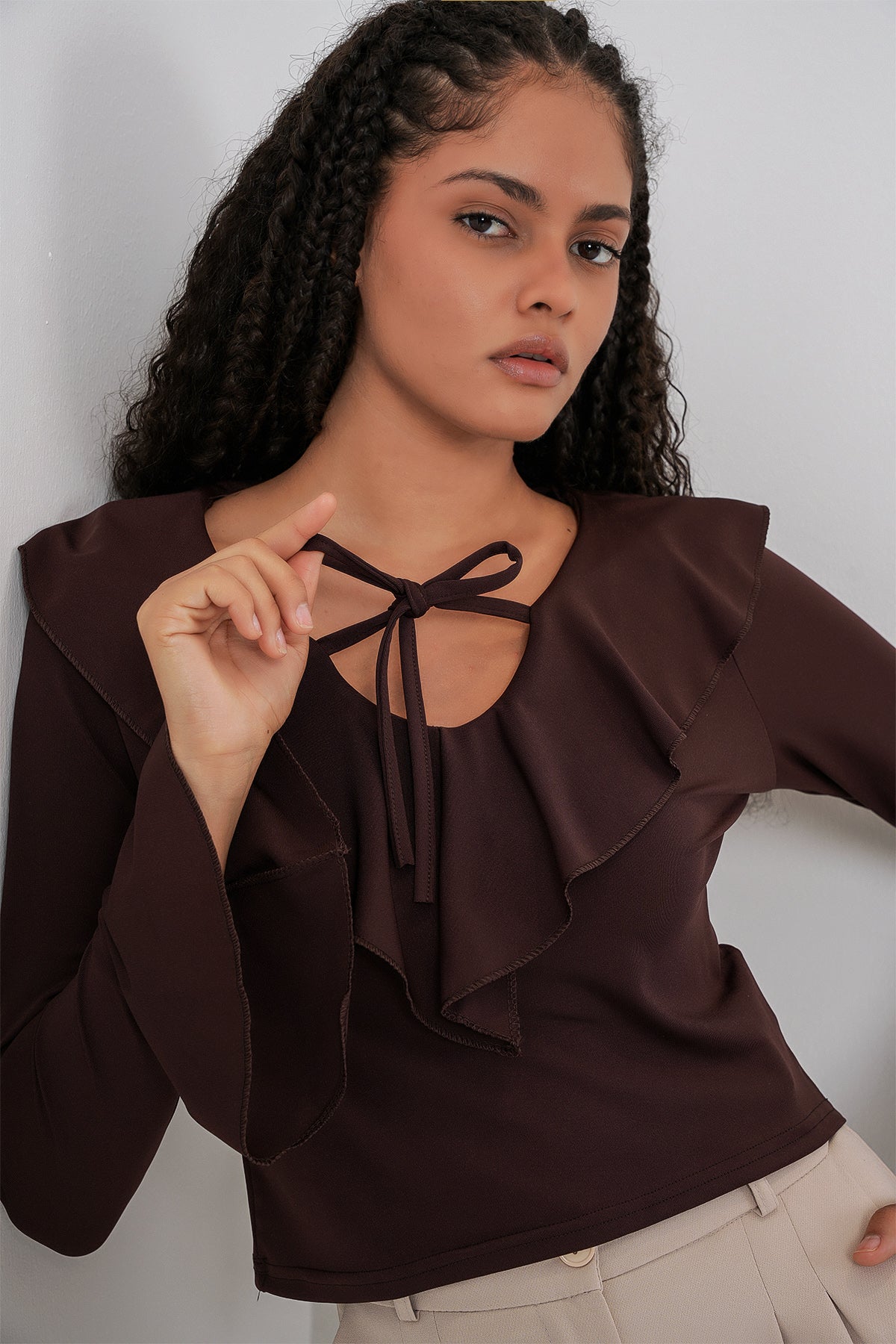 Brown Women Blouse