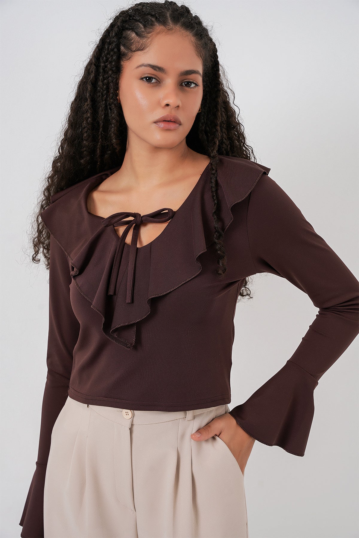 Brown Women Blouse