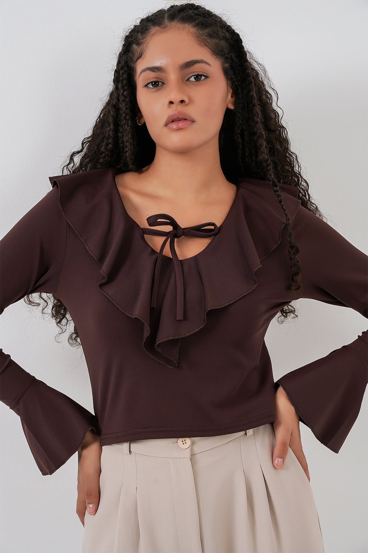 Brown Women Blouse