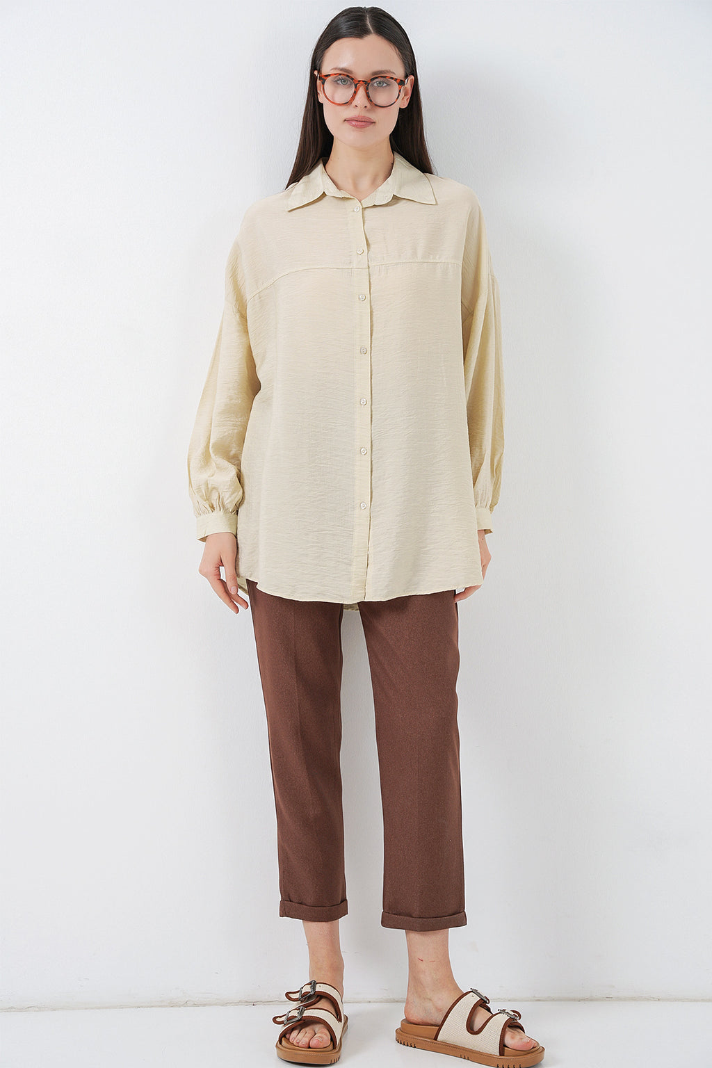 Ecru Women Shirt