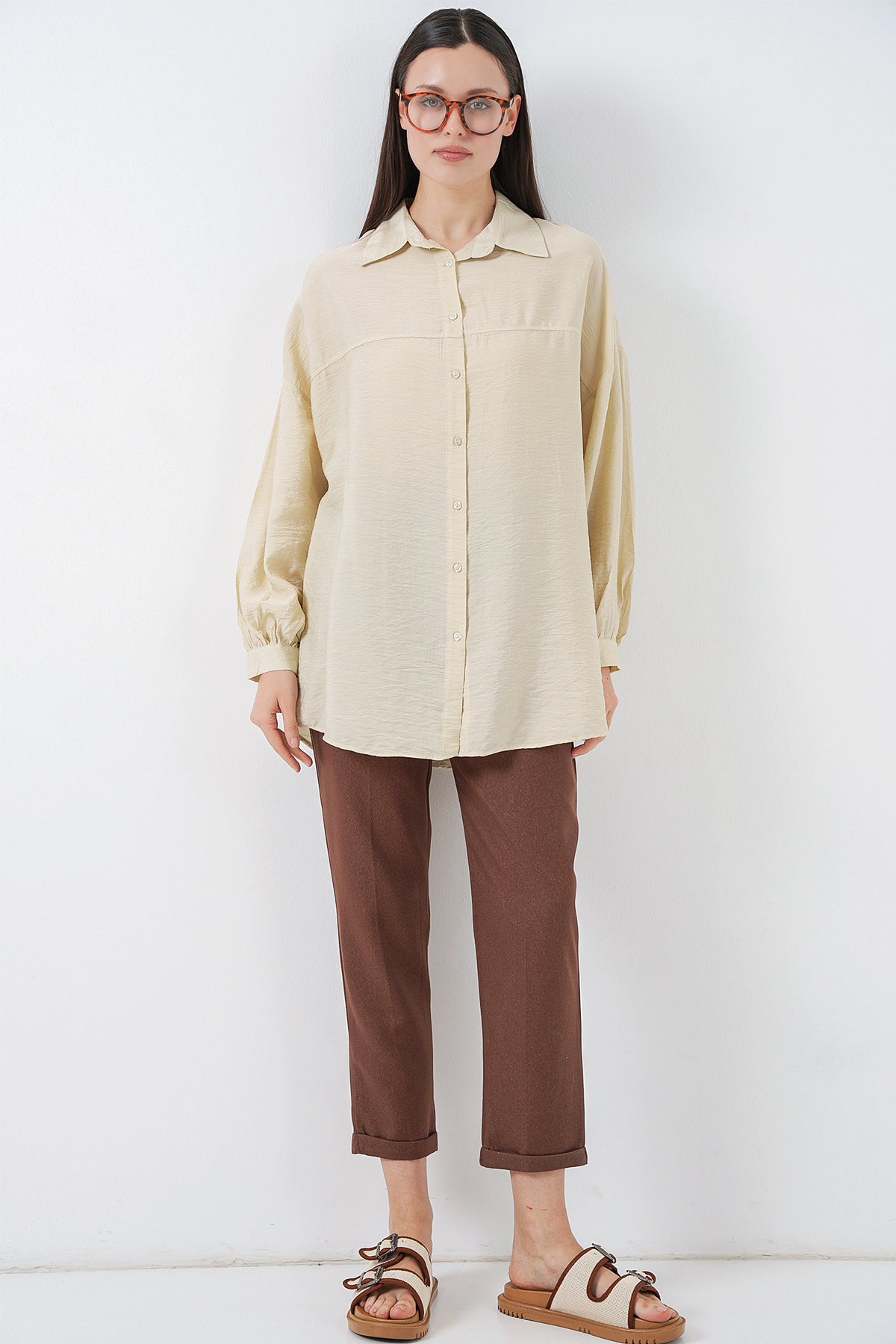 Ecru Women Shirt
