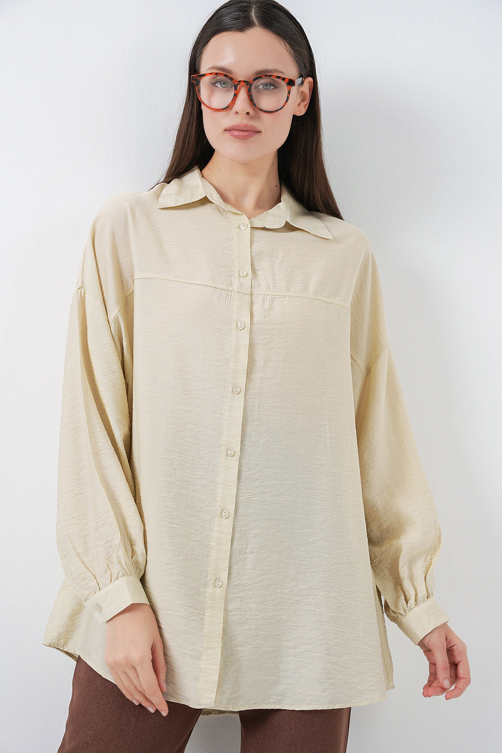 Ecru Women Shirt