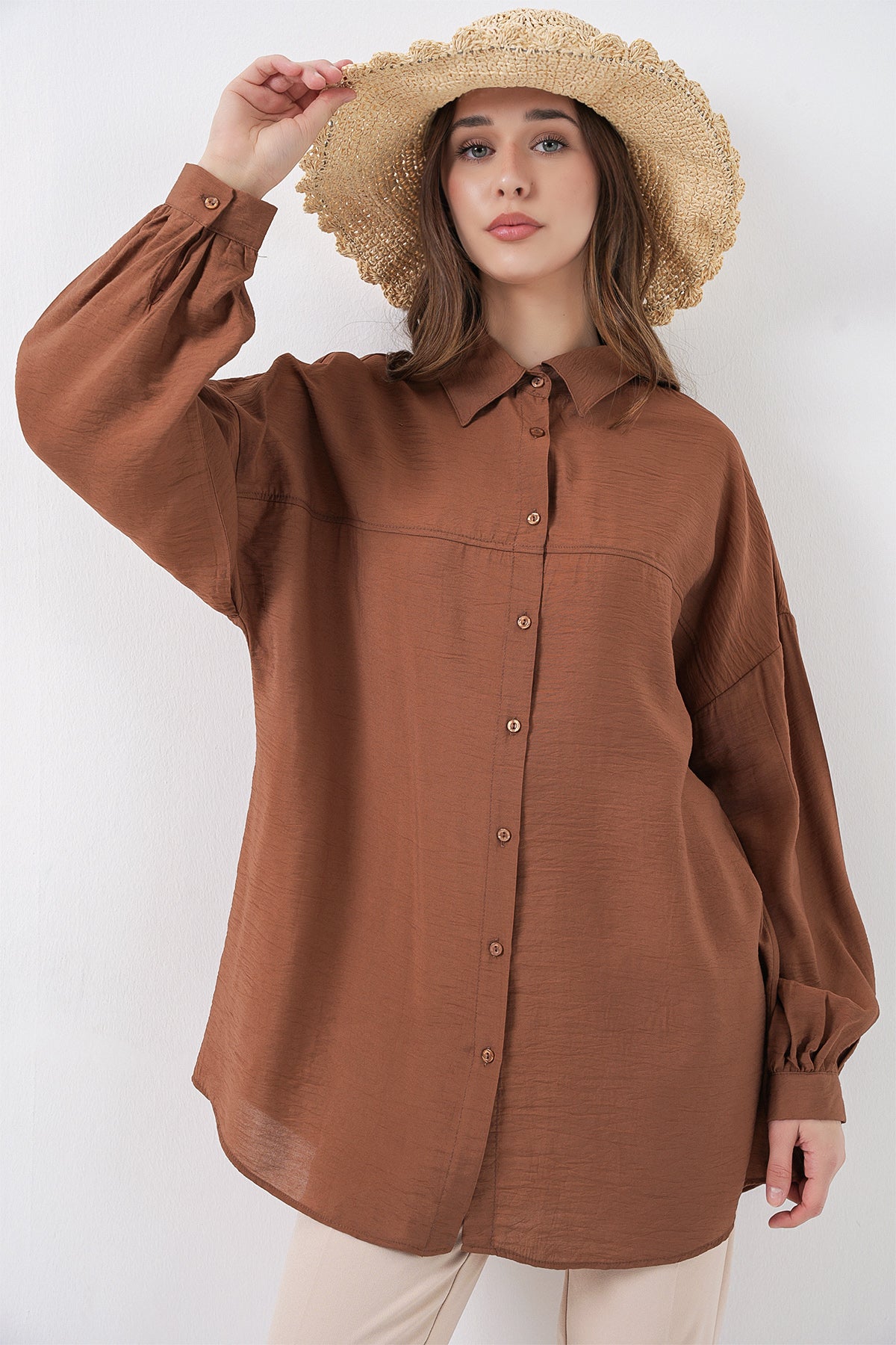 Milky Brown Women Shirt
