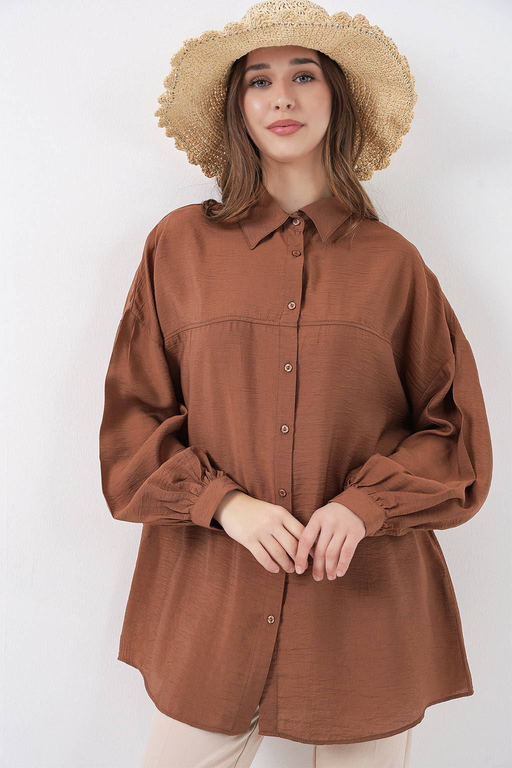 Milky Brown Women Shirt