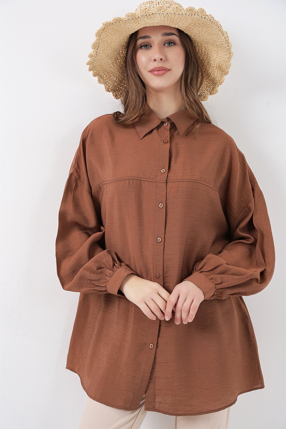 Milky Brown Women Shirt