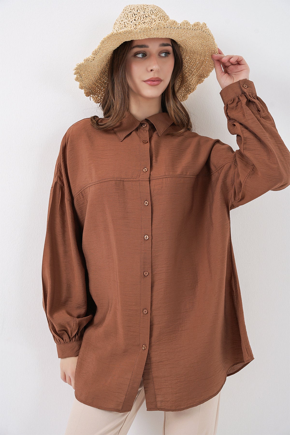 Milky Brown Women Shirt