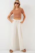 Cream Women Pants