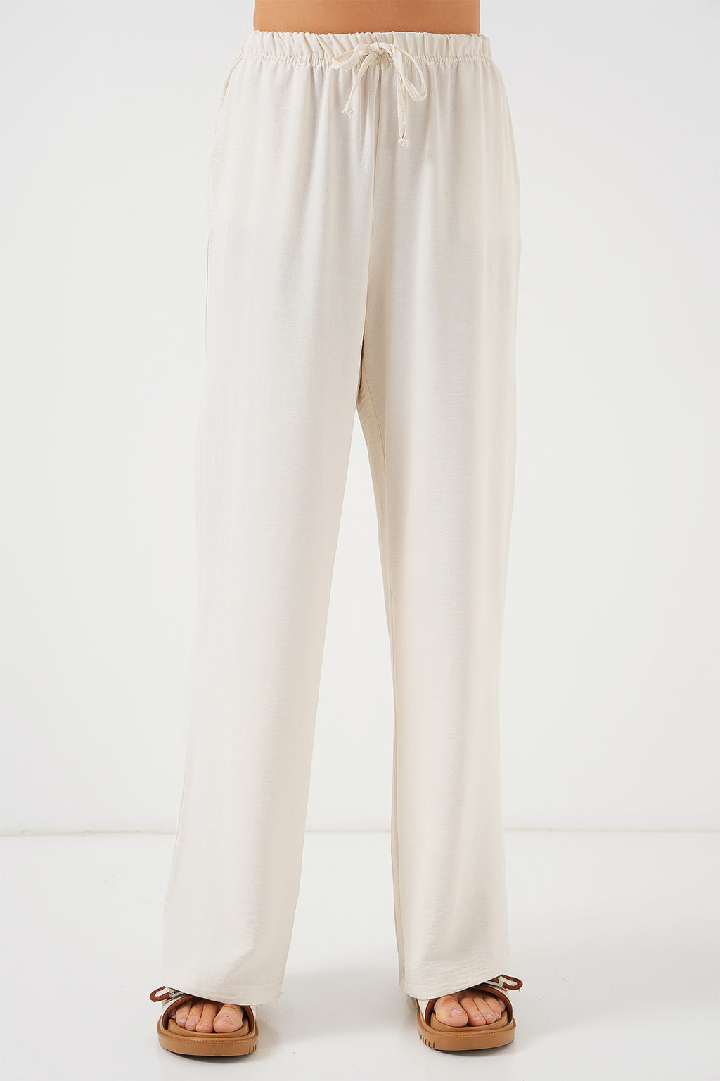 Cream Women Pants